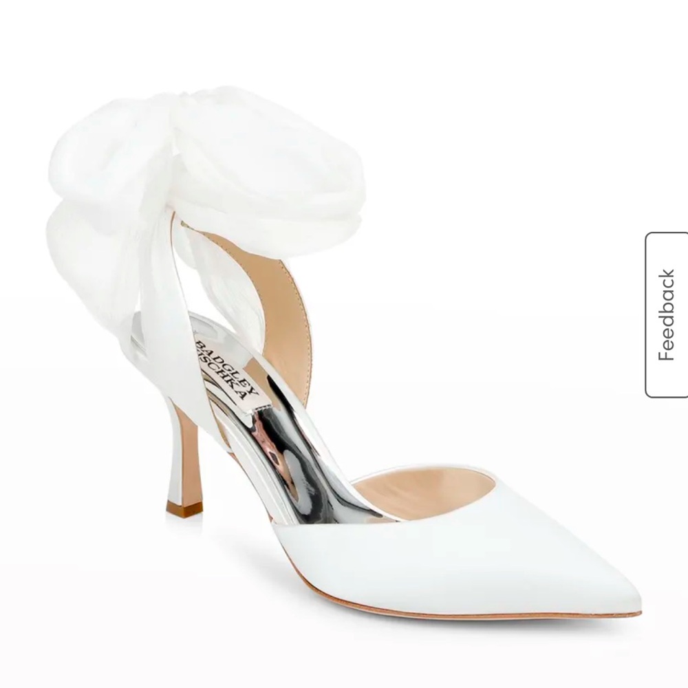 NEW Badgley Mischeka Blaze Satin Ankle-Wrap Halter Pumps | Size 9